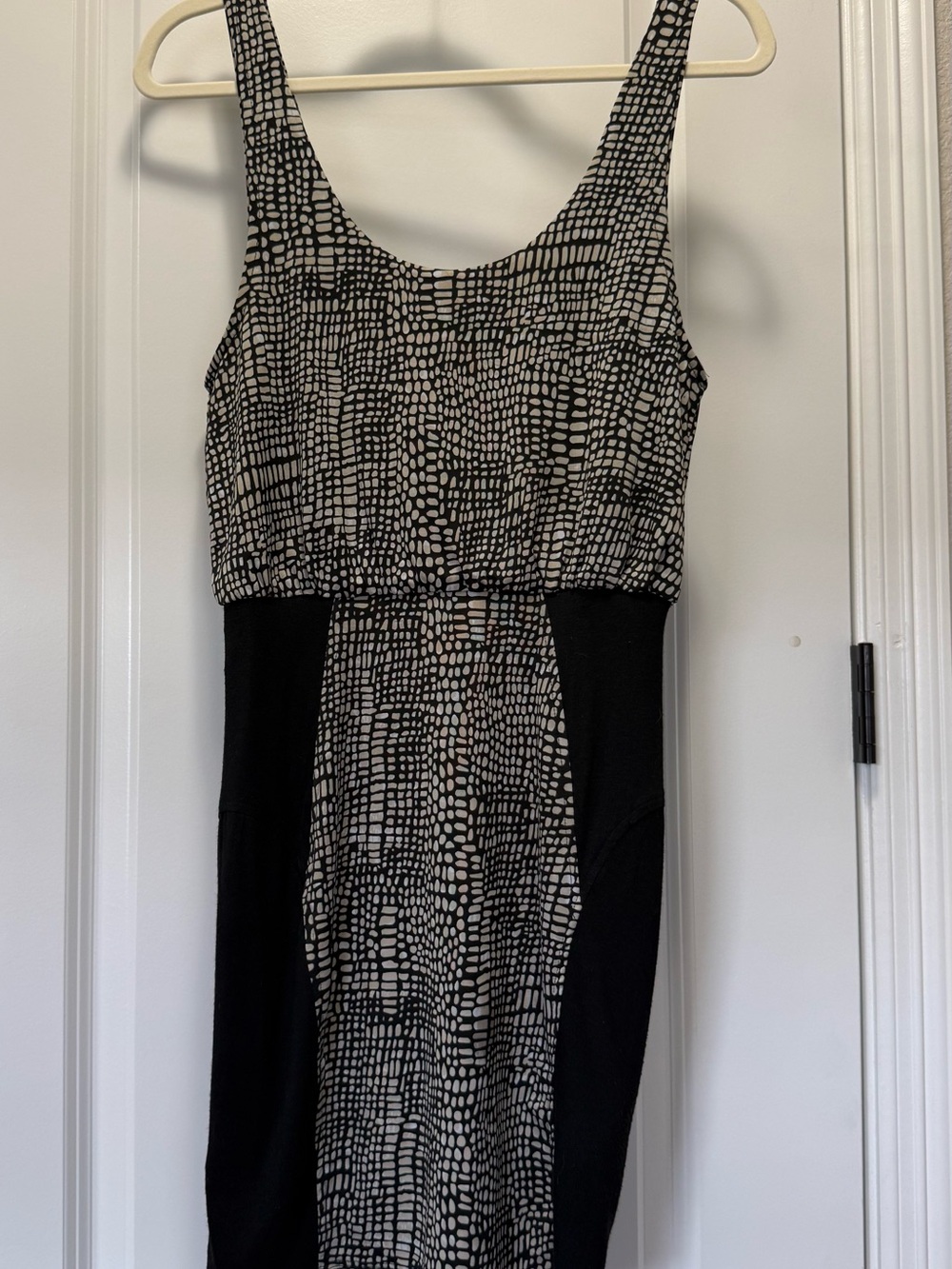 Abbeline x Costa Blanca Patterned Bodycon Illusion Mini Dress - XS